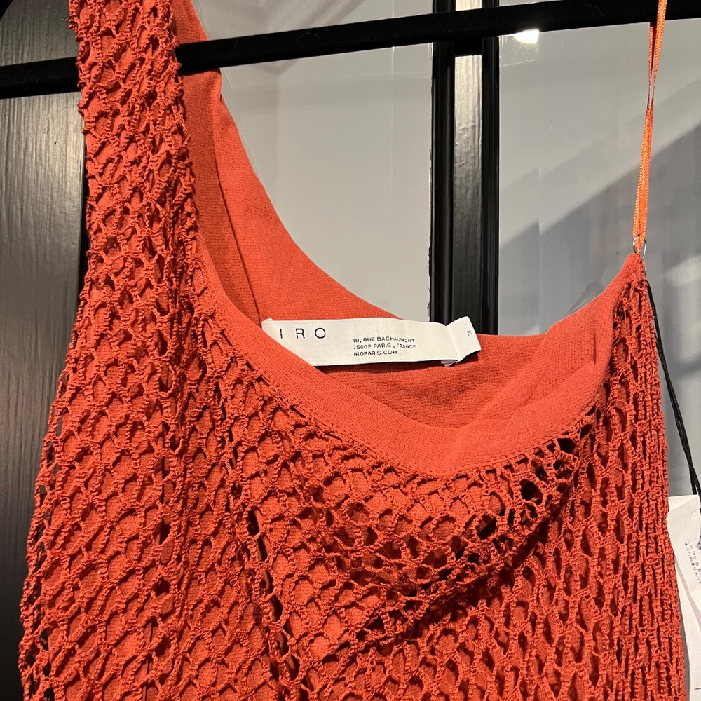 IRO Asymmetrical One-Shoulder Dress in Rust - Picture 4 of 5